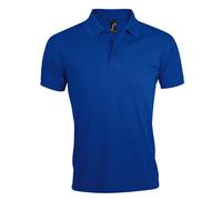 SOLS Mens Prime Pique Plain Short Sleeve Polo Shirt (Royal Blue) - Size Large