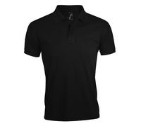 Prime Pique Plain Short Sleeve Polo Shirt SOL'S Black M