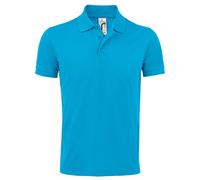 SOLS Mens Prime Pique Plain Short Sleeve Polo Shirt (Aqua) - Blue - Size 5XL