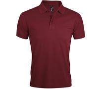 SOL'S Men's Prime Pique Plain Short Sleeve Polo Shirt in Burgundy | Size: 4XL SOL'S Burgundy 4XL