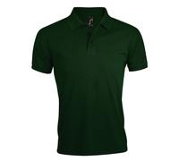 SOL'S Men's Prime Pique Plain Short Sleeve Polo Shirt in Bottle Green | Size: 5XL SOL'S Bottle Green 5XL
