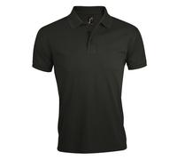 SOLS Mens Prime Pique Plain Short Sleeve Polo Shirt (Dark Grey) - Size Large