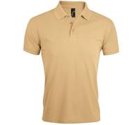 SOLS Mens Prime Pique Plain Short Sleeve Polo Shirt (Sand) - Size 2XL
