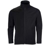 (L, Black) SOLS Mens Race Full Zip Water Repellent Softshell Jacket