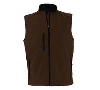 (L, Dark Chocolate) SOLS Mens Rallye Soft Shell Bodywarmer Jacket