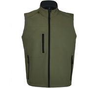 (L, Dark Green) SOLS Mens Rallye Soft Shell Bodywarmer Jacket