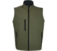 (S, Dark Green) SOLS Mens Rallye Soft Shell Bodywarmer Jacket
