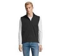 SOL'S Men's Rallye Softshell Sleeveless Gilet in Black | Size: Medium SOL'S Black M