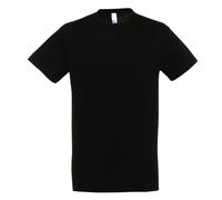 SOLS Mens Regent Short Sleeve T-Shirt (Deep Black) Cotton - Size Small
