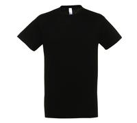 SOLS Mens Regent Short Sleeve T-Shirt (Deep Black) Cotton - Size Small