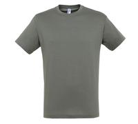 SOLS Mens Regent Short Sleeve T-Shirt (Zinc) - Grey Cotton - Size Large