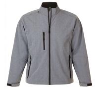 SOLS Mens Relax Soft Shell Jacket (Breathable, Windproof And Water Resistant) (Grey Marl) - Size 4XL