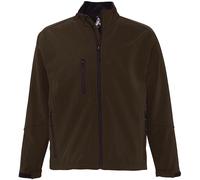 SOL'S Men's Relax Soft Shell Jacket (Breathable, Windproof & Water Resistant) in Chocolate | Size: Small SOL'S Chocolate S