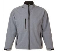 SOL'S Men's Relax Soft Shell Jacket (Breathable, Windproof & Water Resistant) in Grey | Size: 4XL SOL'S Grey 4XL