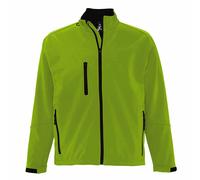 Relax Soft Shell Jacket (Breathable, Windproof And Water Resistant) SOL'S Bright Green 4XL
