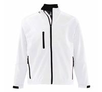 SOLS Mens Relax Soft Shell Jacket (Breathable, Windproof And Water Resistant) (White) - Size Medium