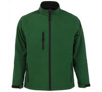 (3XL, Bottle Green) SOLS Mens Relax Soft Shell Jacket (Breathable, Windproof And Water Resistant)