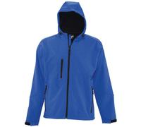 SOLS Mens Replay Hooded Soft Shell Jacket (Breathable, Windproof And Water Resistant) (Royal Blue) - Size X-Small