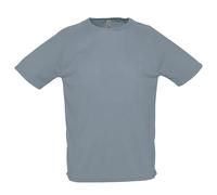 SOL'S Men's Sporty Short Sleeve Performance T-Shirt in Mid Grey | Size: 3XL SOL'S Mid Grey 3XL