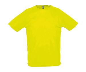 SOLS Mens Sporty Short Sleeve Performance T-Shirt (Neon Yellow) - Size 2XL