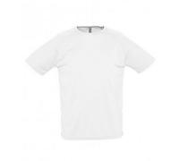 SOL'S Men's Sporty Short Sleeve Performance T-Shirt in White | Size: 2XL SOL'S White 2XL