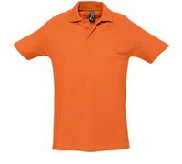 (M, Orange) SOLS Mens Spring II Short Sleeve Heavyweight Polo Shirt
