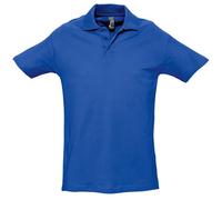 SOLS Mens Spring II Short Sleeve Heavyweight Polo Shirt (Royal Blue) Cotton - Size Medium