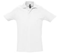 (3XL, White) SOLS Mens Spring II Short Sleeve Heavyweight Polo Shirt