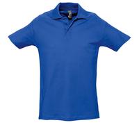 SOLS Mens Spring II Short Sleeve Heavyweight Polo Shirt (Royal Blue) Cotton - Size Medium