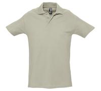 SOLS Mens Spring II Short Sleeve Heavyweight Polo Shirt (Khaki) Cotton - Size X-Large
