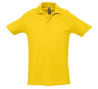 SOLS Mens Spring II Short Sleeve Heavyweight Polo Shirt (Gold) Cotton - Size X-Large