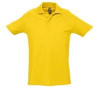 SOL'S Men's Spring II Short Sleeve Heavyweight Polo Shirt in Gold | Size: Large SOL'S Gold L