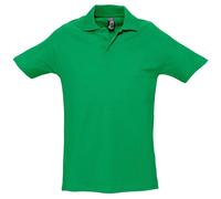 SOLS Mens Spring II Short Sleeve Heavyweight Polo Shirt (Kelly Green) Cotton - Size Medium