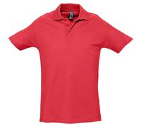 (2XL, Red) SOLS Mens Spring II Short Sleeve Heavyweight Polo Shirt