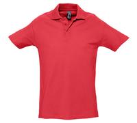 (4XL, Red) SOLS Mens Spring II Short Sleeve Heavyweight Polo Shirt