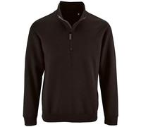 SOLS Mens Stan Contrast Zip Neck Sweatshirt (Black) - Size 3XL