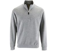 Stan Contrast Zip Neck Sweatshirt SOL'S Grey XL