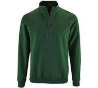 SOL'S Men's Stan Zip Standing Collar Jumper in Bottle Green | Size: 3XL SOL'S Bottle Green 3XL
