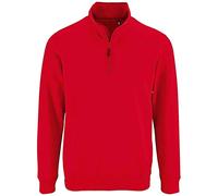 SOL'S Men's Stan Zip Standing Collar Jumper in Red | Size: Small SOL'S Red S