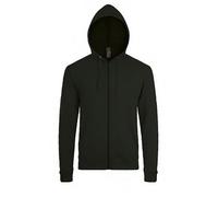 SOLS Mens Stone Zip Up Plain Hoodie (Black) - Size 2XL
