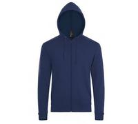 SOLS Mens Stone Zip Up Plain Hoodie (French Navy) - Navy/Blue - Size Medium