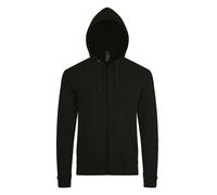 Stone Zip Up Plain Hoodie SOL'S Black XL