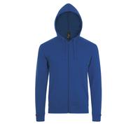 SOLS Mens Stone Zip Up Plain Hoodie (Royal Blue) - Size X-Large