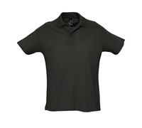 (XS, Black) SOLS Mens Summer II Pique Short Sleeve Polo Shirt
