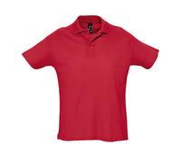 Summer II Pique Short Sleeve Polo Shirt SOL'S Red XS