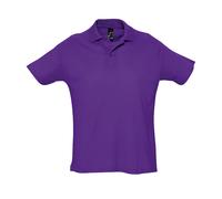 SOLS Mens Summer II Pique Short Sleeve Polo Shirt (Duck Blue) - Size Small