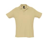 Summer II Pique Short Sleeve Polo Shirt SOL'S Light Sand XXL