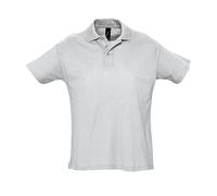 SOLS Mens Summer II Pique Short Sleeve Polo Shirt (Ash) - Grey Cotton - Size 2XL