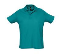 SOLS Mens Summer II Pique Short Sleeve Polo Shirt (Duck Blue) - Size Large