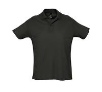 (XS, Black) SOLS Mens Summer II Pique Short Sleeve Polo Shirt